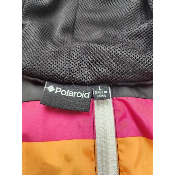 Polaroid Be Original Windbreaker Jacket with Colorful Rainbow Stripes Camera - Picture 8 of 16